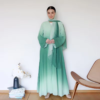 Glitter Gradient Color Muslim Abaya