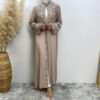 Hot Drilling Rhinestone Open Abaya