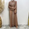 Hot Drilling Rhinestone Open Abaya