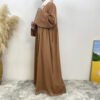 Pearl Rhinestone Decor Diamond Abaya with pockets