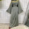 Embroidery Satin Abaya