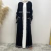 Pearl Rhinestone Decor Diamond Abaya with pockets