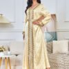 Gold Foil Tape Luxury Mulism Robe Embellished Kaftan