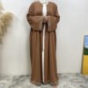 Pearl Rhinestone Decor Diamond Abaya with pockets