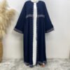 Pearl Rhinestone Decor Diamond Abaya with pockets