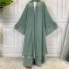 Three Layer Chiffon Abaya