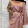 Embroidery Satin Abaya