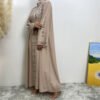 Hot Drilling Rhinestone Open Abaya