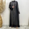 Hot Drilling Rhinestone Open Abaya