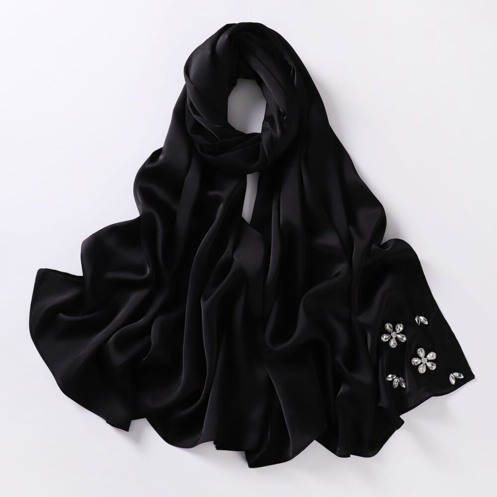 Diamond Muslim Abaya HeadScarf Women Chiffon Hijab