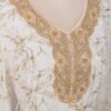 Gold Foil Diamond Embroidered Kaftan Dress