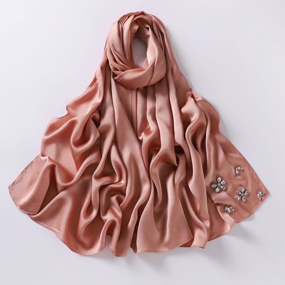 Diamond Muslim Abaya HeadScarf Women Chiffon Hijab