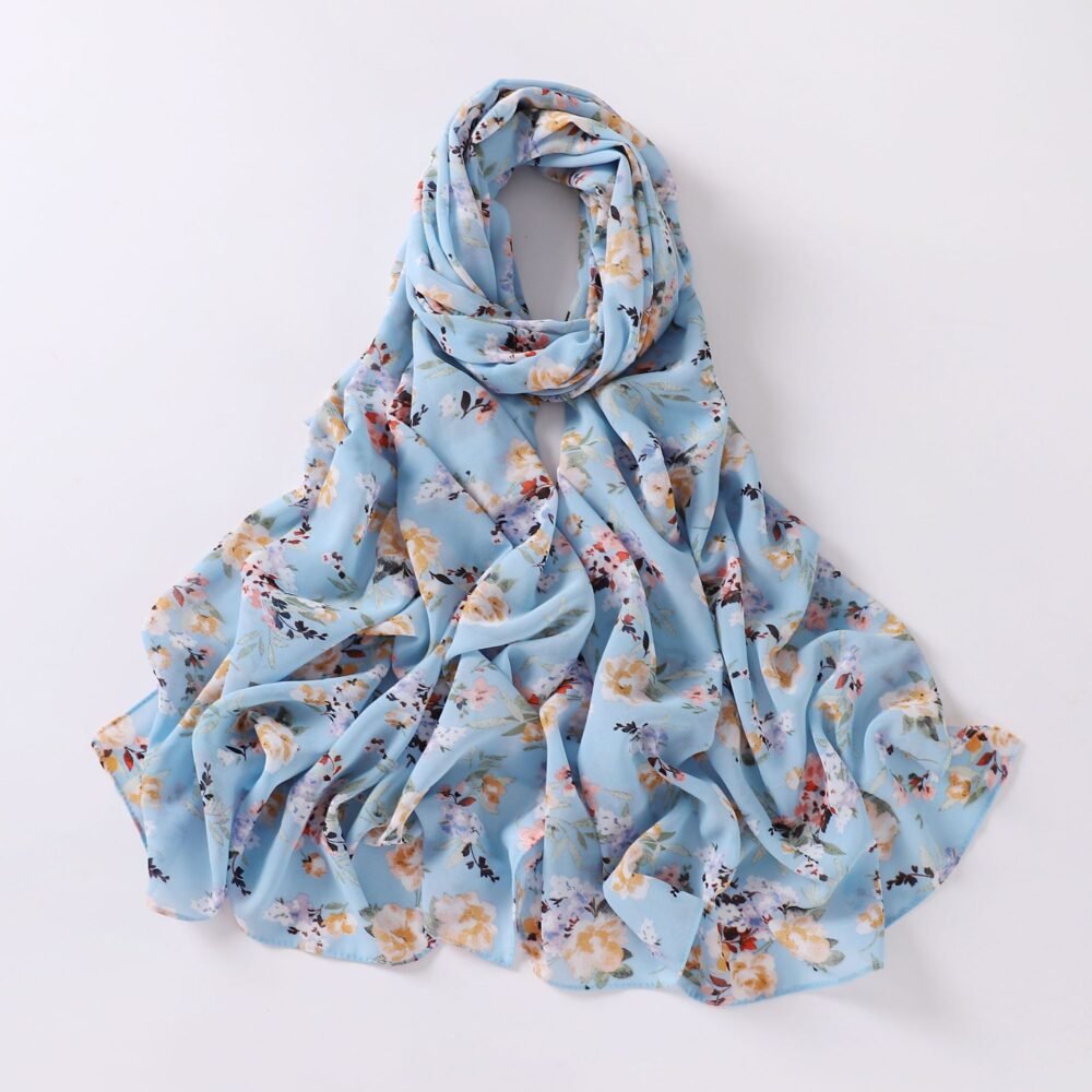 Cute Floral Chiffon Headscarf Hijab