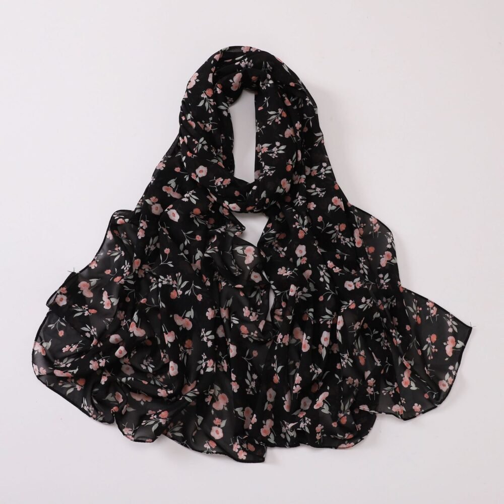 Cute Floral Chiffon Headscarf Hijab