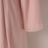 Pearl Decor Beads Embroidered Pink Kaftan Dress