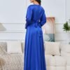 Embroidered Blue Kaftan Dress