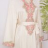 Beaded Embroidered Belted Kaftan Dress