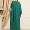 Gold Foil Tassel Decor Green Muslim Kaftan