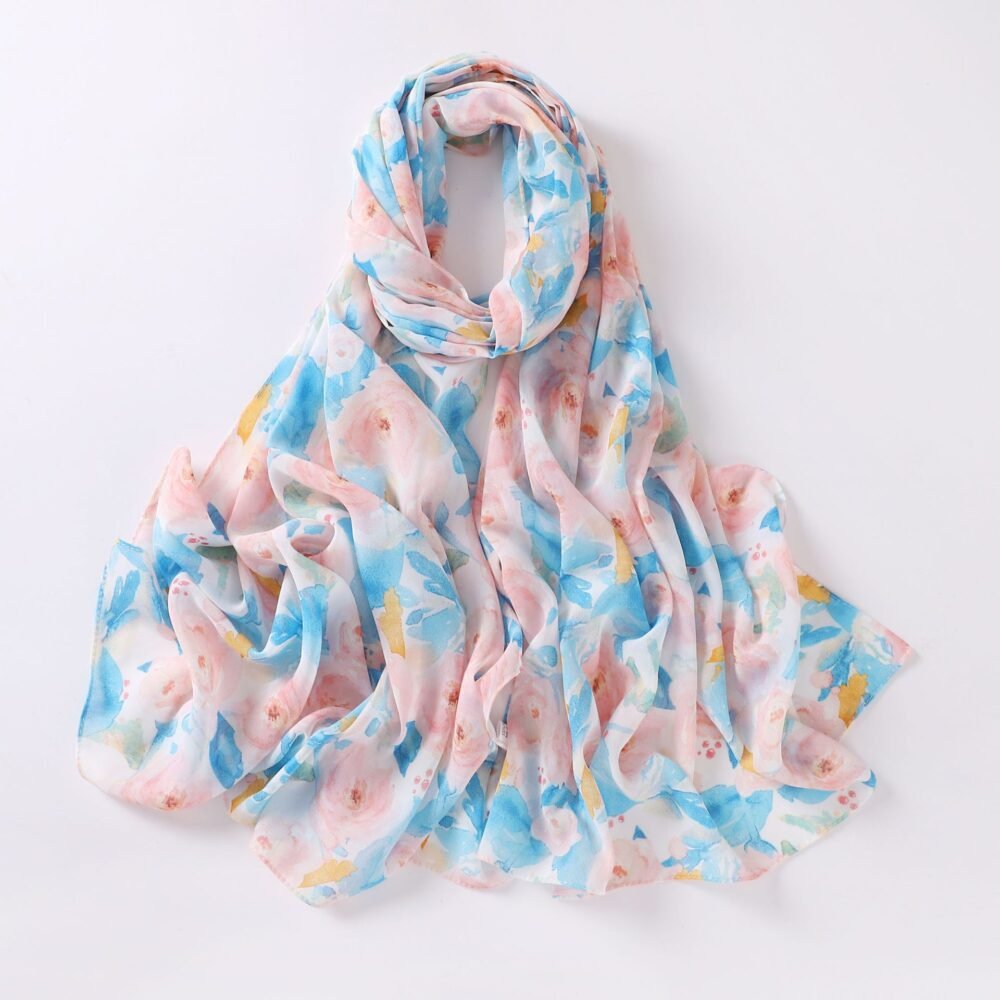 Cute Floral Chiffon Headscarf Hijab