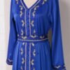 Embroidered Blue Kaftan Dress