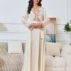 Beaded Embroidered Belted Kaftan Dress