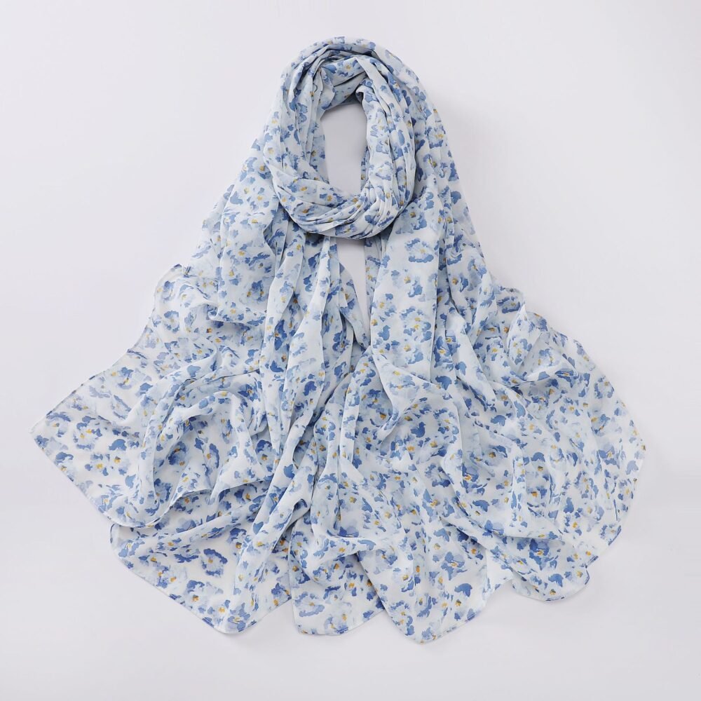 Cute Floral Chiffon Headscarf Hijab