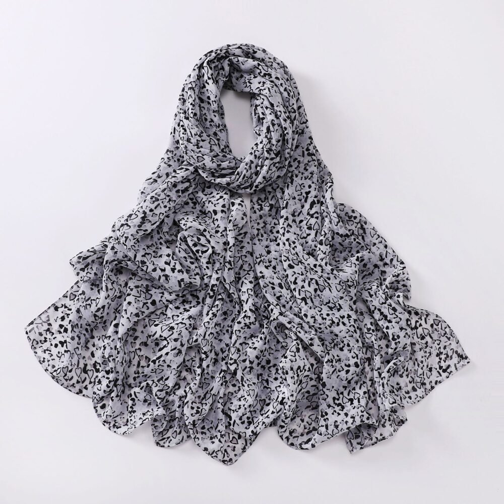 Cute Floral Chiffon Headscarf Hijab