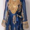 Beaded Embroidered Blue Kaftan Dress