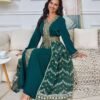 Luxurious Embroidered Green Caftan