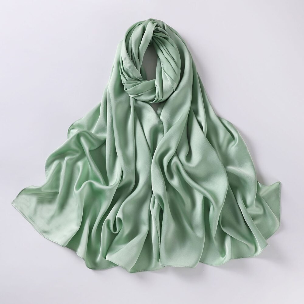 Imitated Silk Texture Muslim Women Headscarf Chiffon Hijab