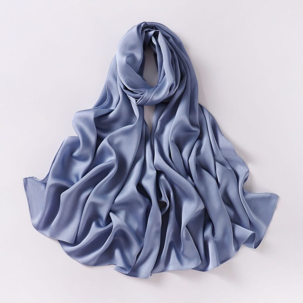 Imitated Silk Texture Muslim Women Headscarf Chiffon Hijab