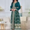 Luxurious Embroidered Green Caftan