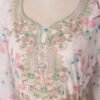 Round Neckline Floral Embroidered Kaftan Dress