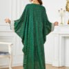 Plus size Oversized Embroidered Green Kaftan