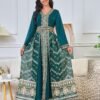 Luxurious Embroidered Green Caftan