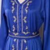 Embroidered Blue Kaftan Dress