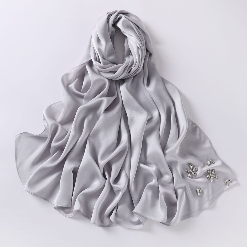 Diamond Muslim Abaya HeadScarf Women Chiffon Hijab