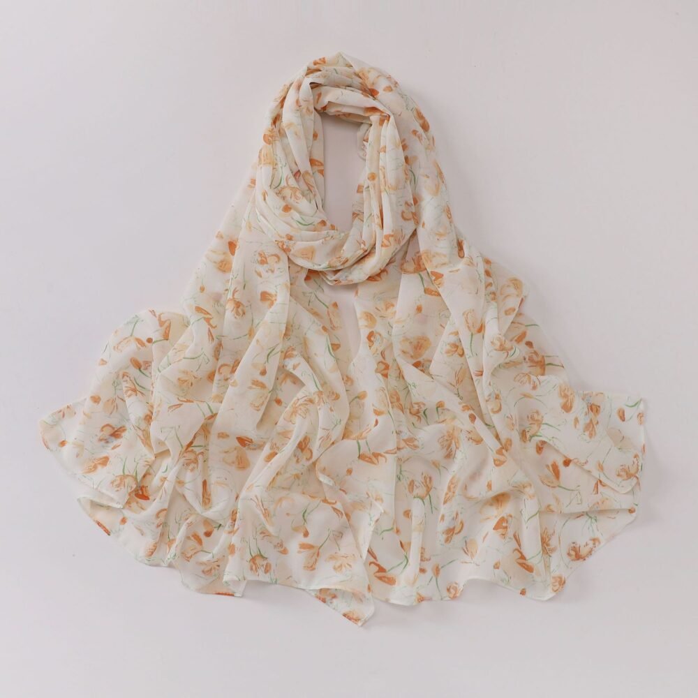 Cute Floral Chiffon Headscarf Hijab