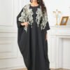 Dolman Sleeve Embroidered Traditional Muslim Kaftan